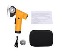 Cuifati Cordless Electric Scissors 4V Rechargeable Cutter with Safety Lock, Powerful Fabric Cardboard & Carpet Cutting Tool, LED Light & 4 Speed Settings for Sewing Projects, (Yellow)