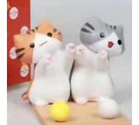 Cuifati Cute Cat Smartphone Stand, Safe PVC Desktop Phone Holder with Stable Base for Mobile Phones in Portrait & Landscape, Adorable Cartoon Cat Design Desk Organizer for Keys, (A)