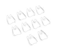 Cuifati Cute Tooth Shape Paper Clips 100pcs Metal Paperclips Rustproof Electroplated Small Paper Clips for Office School Supplies Lightweight Non-Slip Bookmarks