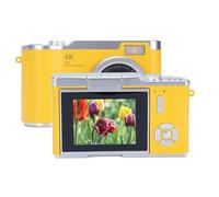 Cuifati Digital Camera, 48MP HD 1080P Digital Point & Shoot Camera with 2.4 Inch HD Flip Screen, Built in LED Fill Light, 18X Zoom, for Teens Students (Yellow)