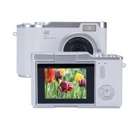 Cuifati Digital Camera, 48MP HD 1080P Digital Point & Shoot Camera with 2.4 Inch HD Flip Screen, Built in LED Fill Light, 18X Zoom, for Teens Students (White)