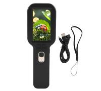 Cuifati Digital Microscope Handheld, Portable Digital Magnifying Glass 500x with Double Color Light, 3 Modes, Macro Microscope for Jewelry Appraisal, Electronics Repair (Black)