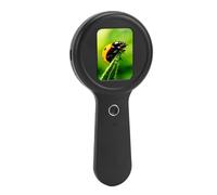Cuifati Digital Microscope, Portable Handheld with 2.0 Inch Screen 200X Magnification 16 LED Lights Anti Shake, with 12MP High Resolution Camera, for Educational Research Hobbyist (Black)