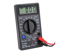 Cuifati Digital Multimeter 1999 Counts, AC DC Voltage Tester with Insulated Non-Slip Test Leads, Portable Ohm Tester for Automotive Household Electrical Problems (DT-830B black)