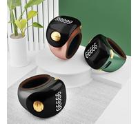 Cuifati Digital Smart Ring Counter, 7 Channel Zikr Tasbih Counter with OLED Display, Vibration Modes, Type C Charging, for Muslim Prayer Tracking (Rose Gold)