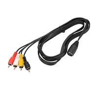 Cuifati Din 5 Pin Female to 4xRCA Male Cable, 5 Pin Female Din Plug to 4xRCA Phono Male Plugs Audio Cable, 4.9ft Wire Core Sound Extension Adapter Cable for HDTV, PC Computer