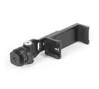 Cuifati Dual Cold Shoe Phone Mount, Aluminum Alloy Phone Holder with Hot Shoe and 1/4 Threaded Base, 360 Rotation Clamp for Camera Tripod