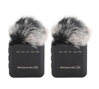 Cuifati Dual Wireless Lavalier Microphone, Omnidirectional Noise Cancelling Lapel Mic for Phone Laptop, 2.4GHz Wireless Clip On Microphone with LED Display, 10H Battery Life, Plug and