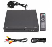 Cuifati DVD Player for TV, All Region 1080P Home Stereo Player, Compact CD with HDMI AV Cables and Remote Control for TV Home Theater Entertainment (UK Plug)