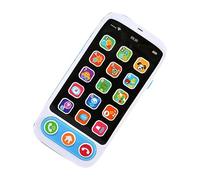 Cuifati Educational Cell Phone Toy for Boys Girls Music Player Brain Development, Colorful Lighting Learning Play Toy (Blue)