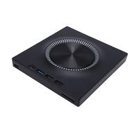 Cuifati External Optical Drive 7 in 1 5Gbps High Speed USB 3.0 CD DVD Burner Slim Portable for Desktop PC, External CD DVD Drive with USB Hub and Card Reader, Compatible with