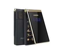 Cuifati Flip Phone for Seniors, 2.8 Inch Screen Big Button Unlocked Cell Phone, Long Standby 5900mAh Battery, Loud Volume, Dual SIM Cards, Support Flashlight Camera, MP3, SOS (Tarnish Color)