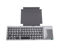 Cuifati Foldable Bluetooth Keyboard, Portable Folding Keyboard with Large Touchpad, Numeric Keypad, PU Leather, Wireless Travel (Sync Up to 3 Devices)