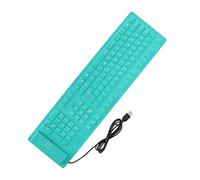 Cuifati Foldable Silicone Keyboard 108 Keys USB Wired Mute Roll Up Design Full Sealing Washable Keyboard, Plug and Play for Home Office Travel (Green)
