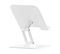 Cuifati Foldable Tablet Stand, 360 Degree Rotating Adjustable Desktop Phone Tablet Holder with Anti Slip Silicone Pads, for Pro 12.9 11 Air Tab Home Kitchen (White)