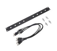 Cuifati Front Mount Antenna Rack Kit, 1U Panel with BNC Connectors for SLX SLX2 Wireless Systems, 50cm Cable Aluminum Alloy Rack Mount