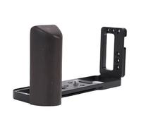 Cuifati GFX50R L Bracket Grip with Wood Handle, Cold Shoe Mount, Arca Dovetail Plate for Fuji GFX50R, Horizontal Vertical Filming, 1/4 Inch Screw Holes