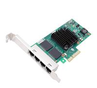 Cuifati Gigabit Ethernet Network Card, 4 Port RJ45 PCIe Adapter with 350AM4 Chipset, Low Profile Bracket, Compatible with for Server Desktop Industrial Applications