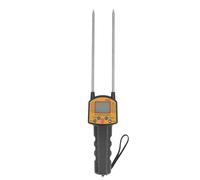 Cuifati Grain Humidity Meter, Portable Hay Moisture Meter with Double Probe, Digital LCD Grain Meter with Automatically Saved Function and Voice Prompt for Rice Wheat Corn Bean