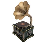Cuifati Gramophone Record Player, Bluetooth Phonograph Record, AUX Input, Vintage Retro Style Gramophone for Music Player/Home Decoration/Retro Collection (Green)