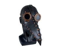 Cuifati Halloween Cosplay Steampunk Beak Durable Latex Mask Black Color + Silver 30 * 22cm for Easter Celebrations (Cuifatixrtvycmu5h-10352790)
