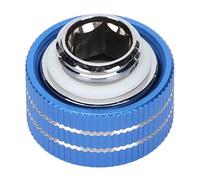 Cuifati Hard Tube Fittings PC Liquid Cooling Fittings 14mm G1/4in Thread Inner Hex Compression with 3 Pre Installed O Rings 5 Colors for Computer Water Cool System (Blue)
