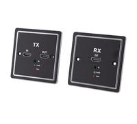 Cuifati HD Multimedia Wall Plate Extender, 1080P Transmitter Receiver with IR Control, Cat6 Ethernet for Projector, PC, TV