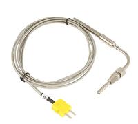 Cuifati K Type EGT Thermocouple for Exhaust Gas Temp Probe, Exposed Tip Fast Response, High Temp Insulated Plug, Fits Temperature Controllers, Bend Without Cracking