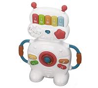 Cuifati Kids Musical Robot Piano Toy Lights Sound Beads Educational ABS PC Electronic Components 27.5 X 21.5cm