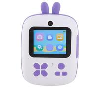Cuifati Kids Print Camera 2.4 Inch 48M Resolution 1080P HD Front Rear Dual Cameras Photography Video Recording Grayscale Printing Music Games Fun Cartoon Camera for Toddlers Girls Boys (Purple)