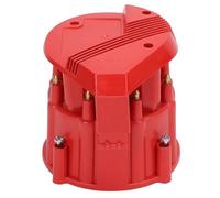 Cuifati Large Distributor Cap Rotor Kit Replacement for K549 283 305 307 327 350 400 454 396 427 HEI Ignition Tune Up Assembly with Brass Terminals (Red)