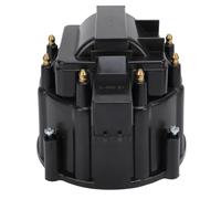 Cuifati Large Distributor Cap Rotor Kit Replacement for K549 283 305 307 327 350 400 454 396 427 HEI Ignition Tune Up Assembly with Brass Terminals (Black)