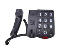 Cuifati Large Key Corded Phone, 110dB Loud Ringer Flashing Indicator with 3 Programmable Speed Dial Keys and Auto Redial Function, for Seniors with or Hearing Impairment (Black)
