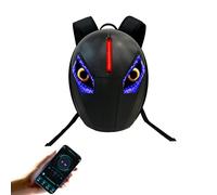 Cuifati LED Knight Backpack, Motorcycle Riding Backpack Hard Shell Travel Bag Laptop Bag DIY Helmet Bag Daypack with Programmable Screen for Travelling Camping Cycling Storage Bag
