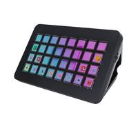 Cuifati Macro Pad, Streaming Deck Stream Controller Soundboard Keypad, Programmable Keys USB Keyboard with 32 LCD Keys, One Touch Operation for Audio Mixer PC Live (Black)