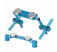 Cuifati Magnetic Body Shell Mount Kit for HSP 1/10 RC Racing Car, CNC Aluminum Adjustable Bracket with Strong Magnets Red (Sky Blue)