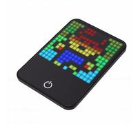 Cuifati Magnetic LED Pixel Art Display, APP Control DIY Custom Text Patterns, Music Sync Rhythm Light, 6H Battery, Phone Back Decor for Gaming Room Vlog TikTok Live Stream