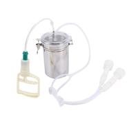 Cuifati Manual Milking Machine 2000ml Effort Saving Stainless Steel Bottle Portable Milking Kit for Dairy Farm, Sheep Farm, and Milk Plant with Transparent Lid