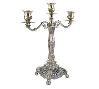 Cuifati Metal Arms Candelabra Vintage Candlestick Holder (Bronze Three