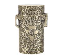 Cuifati Metal Storage Tube, Multifunctional Lightweight Metal Storage Bottle Airtight for Camping in the Outside Air (Bronze)