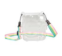 Cuifati Mini 12 Case, Clear PC Hard Shell Camera Case with Adjustable Shoulder Strap, Scratch Resistant Ultra Thin Protective Cover for Instant Camera, Portable Travel