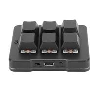 Cuifati Mini 6 Key Keyboard, USB Wired Programmable Macro Keyboard, One Handed Mini Mechanical Gaming Keypad, Plug and Play, Ergonomic for PC Computer Game Office (Black)