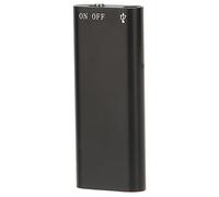 Cuifati Mini Digital Voice Recorder, Ultra Portable Aluminum Alloy Build, One Buttons Recording, Voice Activated HD Recording, 8H Record, for Meetings Interviews Lectures (Neutral English, Black 32GB)
