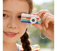 Cuifati Mini Keychain Camera - 2K HD Tiny Retro Digital Camera, 1.47" Screen, Flashlight, Autofocus, Vintage Compact Pocket Birthday Kids, Beginners, Travel (White)