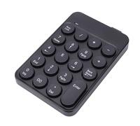 Cuifati Mini Numeric Keypad 19 Keys Wireless Bluetooth 5.1 10m Range Round Keycaps Financial Accounting Numpad with Ergonomic Design for PC Laptop
