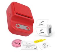 Cuifati Mini Sticker Printer, Portable Thermal Printer Inkless, Pocket Label Maker with APP, for Study Graphics, Anatomical Diagrams (Red)