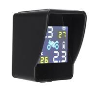 Cuifati Motorcycle Tire Pressure Monitoring System, Solar Powered, LCD Display, IPX7 Waterproof, Dual Charging, Six Alarm Modes, for Effective Pressure & Temperature Monitoring