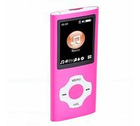 Cuifati MP3 Music Player with Bluetooth 5.3, 1.8 Inch Screen, FM Radio, Recorder, Supports 64GB Card, MP3 WAV FLAC Audio Video Playback, for Kids Adults Travel (Pink)