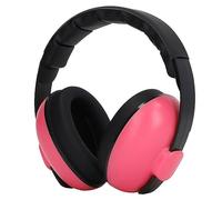 Cuifati Noise Reduction Earmuffs NRR 31dB Hearing Protection for Shooting & Learning, Portable Industrial Ear Muffs with Soft Padded Headband, Sound Blocking Folding Design - Rose Red