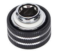 Cuifati PC Water Cooling Hard Tube Fittings 14mm G1/4 Thread, Inner Hex Compression Fittings with 3 Pre-Installed O Rings, Brass Computer Water Cool System in 5 Colors for Sealed (Black)
